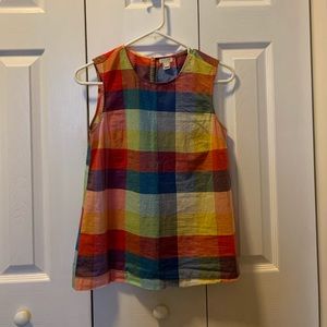 J crew Rainbow Plaid 00 Tank/shell top